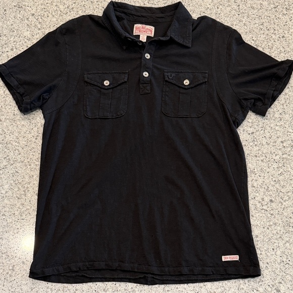 True Religion Other - True Religion Men’s Black Polo Shirt Size Large